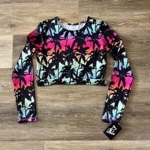 NWT Art Class Girls Long Sleeve Swim Top Rash Guard Size XL (14)